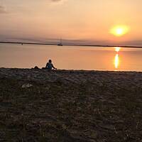 wieczorne plażowanie w Wapnicy