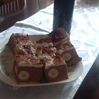 Sernik na zimno z bananami