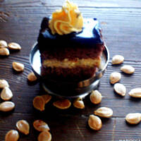 Biszkopt piernikowy z kremem dyniowym