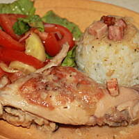 Królik Duszony Z Białym Winem I Boczkiem