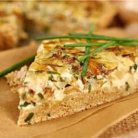 Tarta cebulowa z kurkami