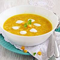 zupa kukurydziana z lanymi kluseczkami...