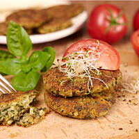 Kotlety ziemniaczane ze szpinakiem