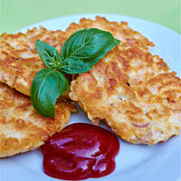 Placuszki serowo szynkowe