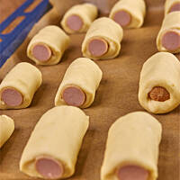 Paszteciki z parówką