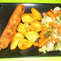 Panierowane szaszłyki z kurczakiem i serkiem topionym wg M&Ł