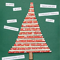 Choinka z papieru do pakowania prezentów