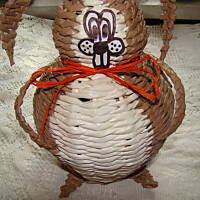 Wielkanocne wyroby z papierowej wikliny