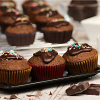 Muffiny z czekoladą i pijanymi wiśniami