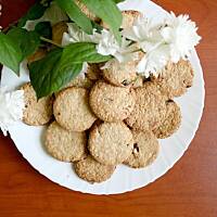 Ciasteczka owsiane pełnoziarniste z żurawiną