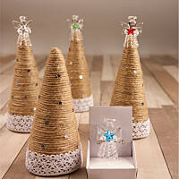 Jak zrobić choinkę sznurkową z aniołkiem na czubku