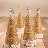 Jak zrobić choinkę sznurkową z aniołkiem na czubku