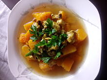 Fot. onlyred, Zupa dyniowa z kurczakiem curry