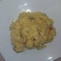 Bieda makaron z jajkiem i boczkiem