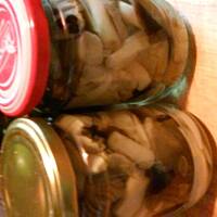 Marynowane gąski w miodzie.