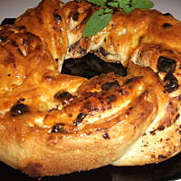 Wieniec drożdżowy z czekoladą 