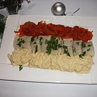 Śledzie z jabłkami i keczupem 