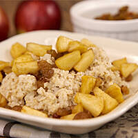 Owsianka z prażonymi jabłkami