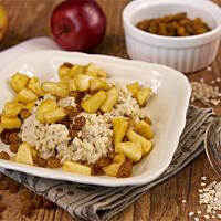 Owsianka z prażonymi jabłkami