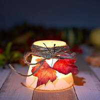 Jesienny lampion ze słoika