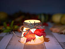 Fot. Wkn, Jesienny lampion ze słoika