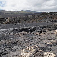 przeciwna strona plaży czyli widok na wulkan