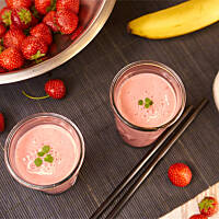 Koktajl truskawkowo bananowy