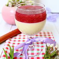 Panna cotta z rabarbarem