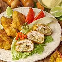 Paczuszki z indyka serowo-cebulowe