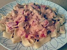 Fot. ulfik, Makaron wstążki z kurczakiem, pomidorami i sosem z serka mascarpone! Mój hit!