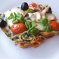 Zapiekanka z makaronu spaghetti