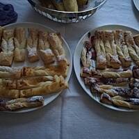 Faworki z ciasta francuskiego