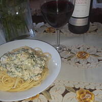 Spagetti z krewetkami