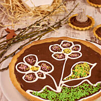 Mazurek z masłem orzechowym