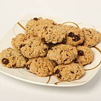 Złote owsiane ciasteczka z bakaliami