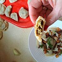 Pierogi z kapustą po gołąbkach 