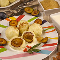 Knedle śliwkowe bez jajek