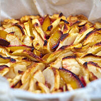 Tarta śliwkowo-jabłkowa z galaretką na sucho