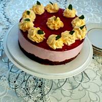 Sernik malinowy na zimno