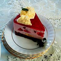 Sernik malinowy na zimno