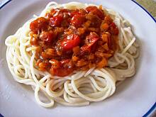 Fot. aga-23, Spaghetti z pomidorami koktajlowymi