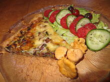 Fot. tingra, Paj z kurkami, porem i suszonymi pomidorami