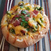 Bułki faszerowane pieczarkami i serem