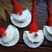 Mikołaje zawieszki z łyżeczki