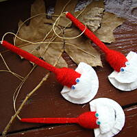 Mikołaje zawieszki z łyżeczki