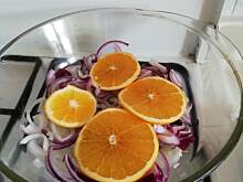 Fot. baryz1, karkówka pieczona z pieczarkami i pomarańczami 