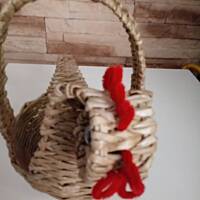 Wielkanocne wyroby z papierowej wikliny