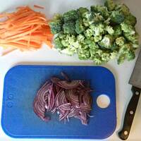 Orientalny kurczak z warzywami