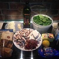 Kluski ze szpinakiem 