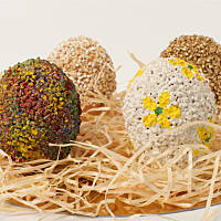 Pisanki z kolorowej kaszy